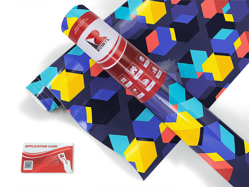 work over abstract geometric Craft Vinyl Roll