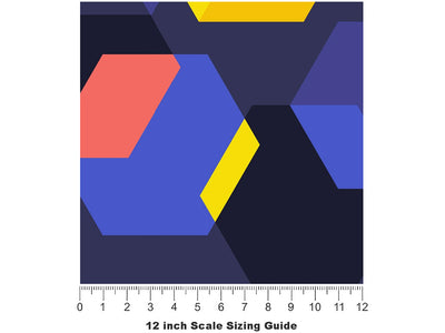 Work Over Abstract Vinyl Film Pattern Size 12 inch Scale~Rwraps Work Over Abstract Sizing Chart~2