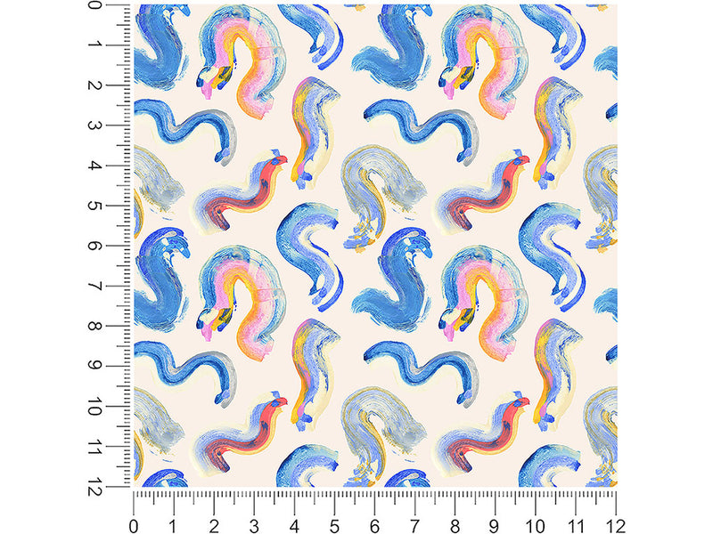 wormy dreams abstract geometric 1ft x 1ft Craft Sheets