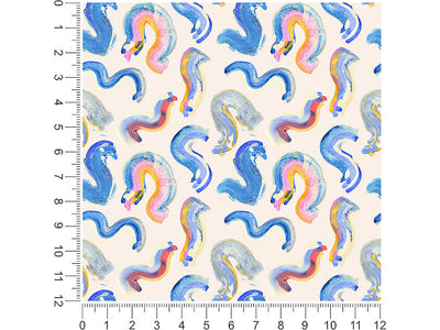 wormy dreams abstract geometric 1ft x 1ft Craft Sheets