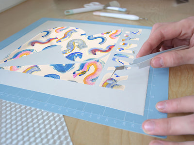 wormy dreams abstract geometric Easy Weed Craft Vinyl