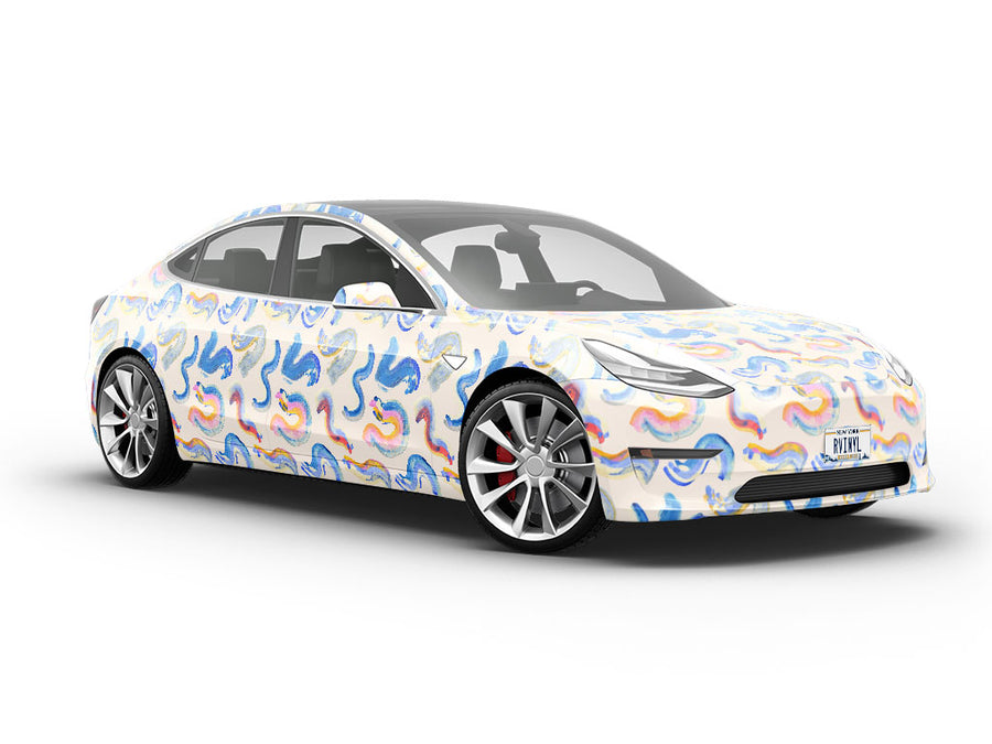 Wormy Dreams Abstract Vehicle Vinyl Wrap