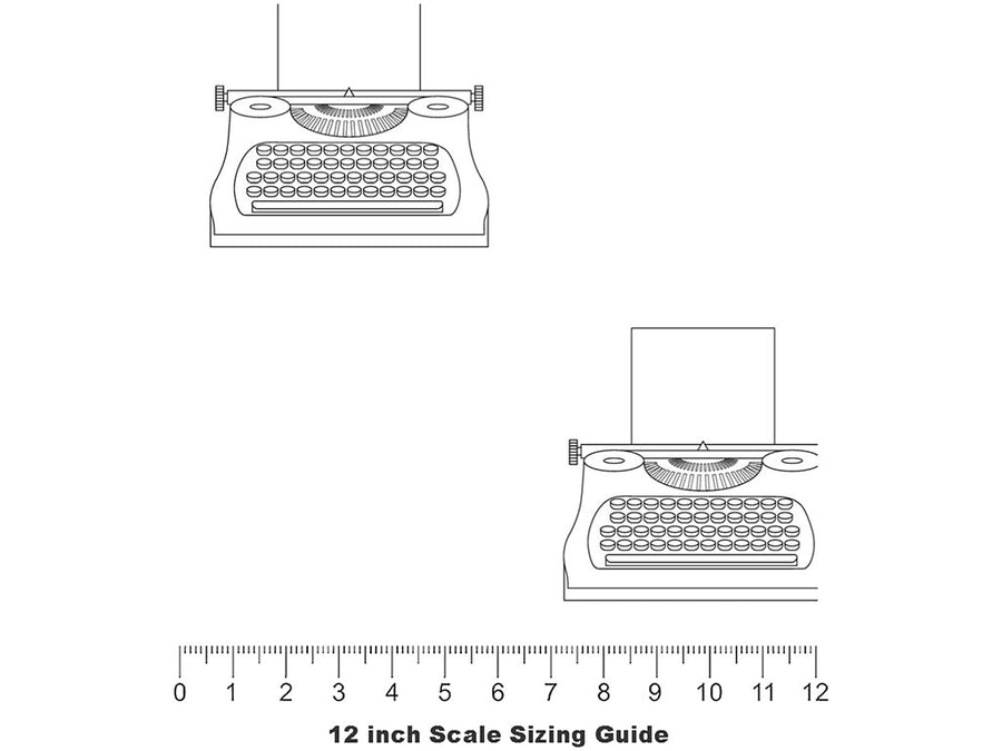 Writing Outline Hobby Vinyl Film Pattern Size 12 inch Scale~Rwraps Writing Outline Hobby Sizing Chart~2