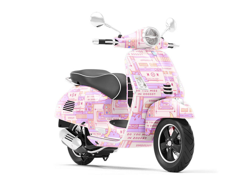 Y2K Nostalgia Sticker Bomb Vespa Scooter Wrap Film