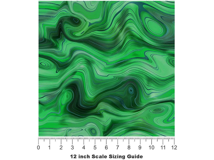 Yangtze River Gemstone Vinyl Film Pattern Size 12 inch Scale~Rwraps Yangtze River Gemstone Sizing Chart~2