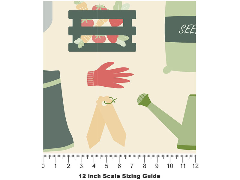 Yard Life Gardening Vinyl Film Pattern Size 12 inch Scale~Rwraps Yard Life Gardening Sizing Chart~2