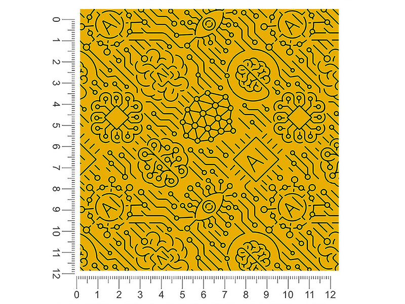 Yellow AI Technology Vehicle Wrap Scale~Rwraps Series 914 Yellow AI Technology Measurements~2