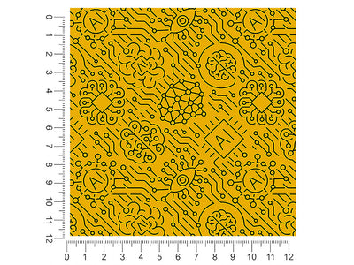 Yellow AI Technology Vehicle Wrap Scale~Rwraps Series 914 Yellow AI Technology Measurements~2