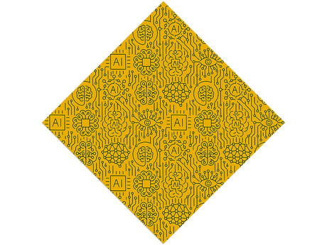 Yellow AI Technology Vinyl Wrap Pattern~Rwraps Series 914 Digitally Printed Vinyl Wrap~0