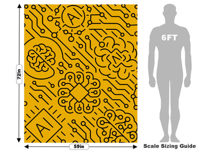 Yellow AI Technology Vehicle Wrap Scale~Rwraps Series 914 Yellow AI Technology Measurements~2