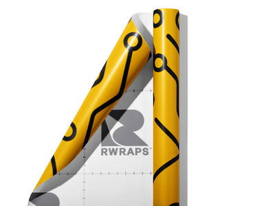 Yellow AI Technology Wrap Film Sheets~Rwraps Series 914 Yellow AI Technology Scrolled Sheet~4