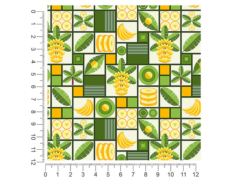 yellow banana mosaic 1ft x 1ft Craft Sheets