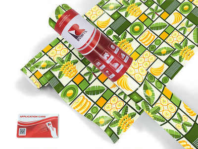 yellow banana mosaic Craft Vinyl Roll
