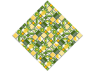 Yellow Banana Mosaic Vinyl Wrap Pattern