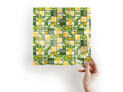 yellow banana mosaic Craft Sheets