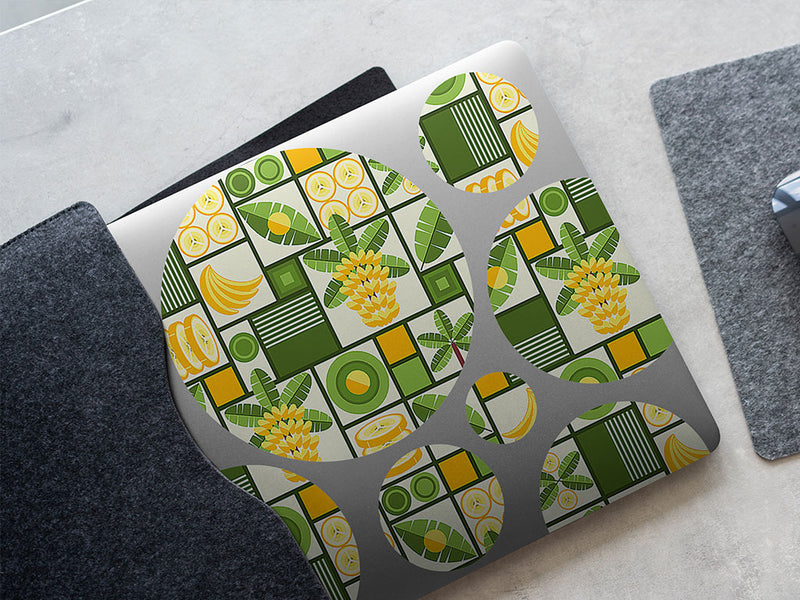 yellow banana mosaic DIY Laptop Stickers