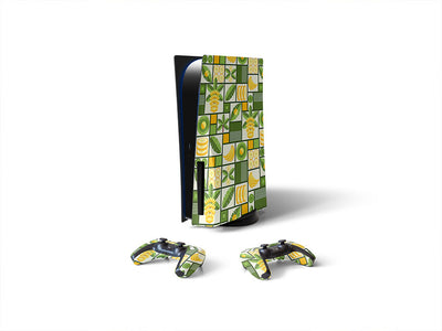 yellow banana mosaic Sony PS5 DIY Skin