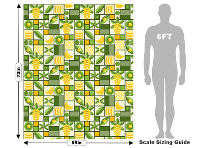Yellow Banana Mosaic Vehicle Wrap Scale~Rwraps Series 914 Yellow Banana Mosaic Measurements~1