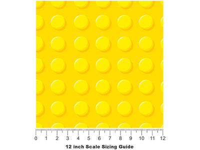 Yellow Brick Toy Room Vinyl Film Pattern Size 12 inch Scale~Rwraps Yellow Brick Toy Room Sizing Chart~2