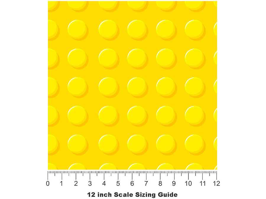 Yellow Brick Toy Room Vinyl Film Pattern Size 12 inch Scale~Rwraps Yellow Brick Toy Room Sizing Chart~2