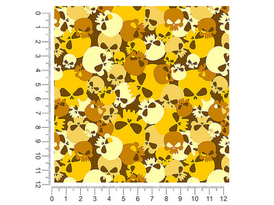 yellow calvaria skull and bones 1ft x 1ft Craft Sheets