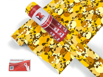 yellow calvaria skull and bones Craft Vinyl Roll