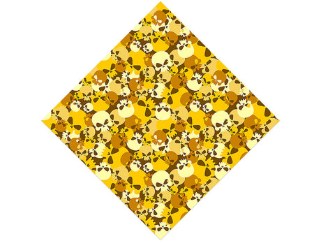 Yellow Calvaria Halloween Vinyl Wrap Pattern