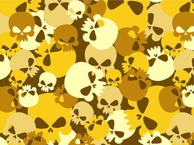 Yellow Calvaria Halloween Vinyl Wrap Pattern~Rwraps Series 914 Digitally Printed Vinyl Wrap~0