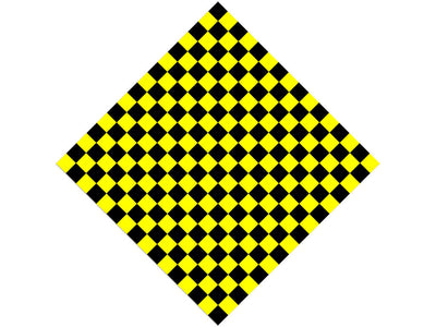 Yellow Checkered Vinyl Wrap Pattern
