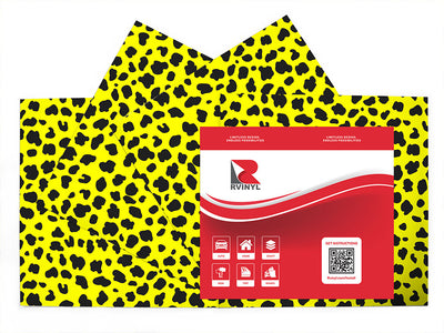 yellow cheetah animal print Craft Vinyl Sheet Pack