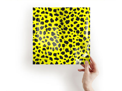 yellow cheetah animal print Craft Sheets