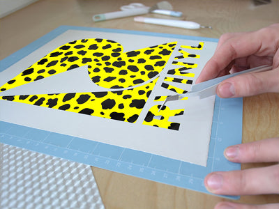 yellow cheetah animal print Easy Weed Craft Vinyl
