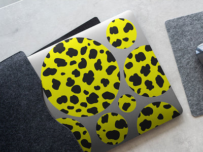 yellow cheetah animal print DIY Laptop Stickers