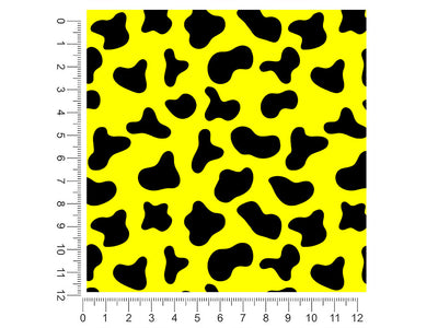 yellow cow animal print 1ft x 1ft Craft Sheets