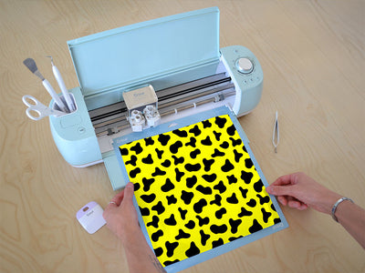 yellow cow animal print Cricut Compatible Vinyl