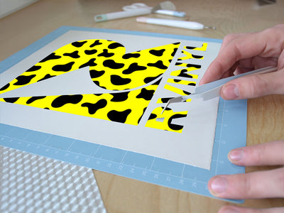 yellow cow animal print Easy Weed Craft Vinyl