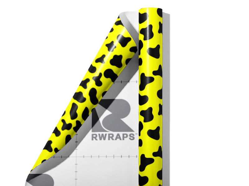 Yellow Cow Wrap Film Sheets~Rwraps Series 914 Yellow Cow Scrolled Sheet~5