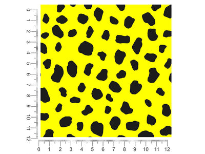 yellow dalmation animal print 1ft x 1ft Craft Sheets