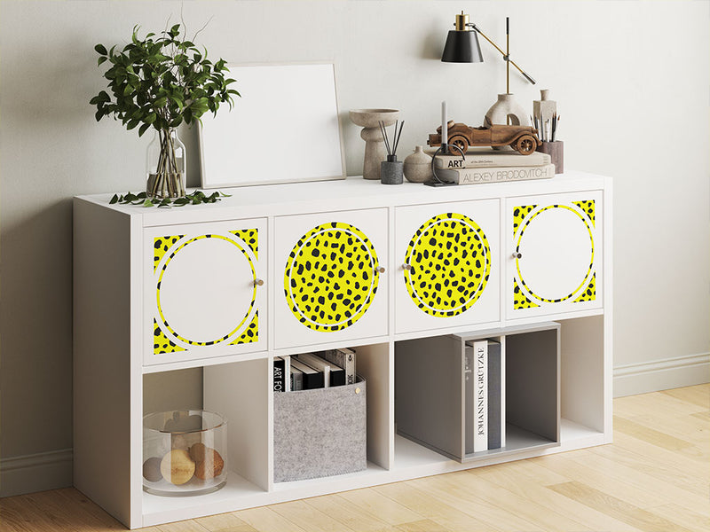 yellow dalmation animal print DIY Furniture Stickers
