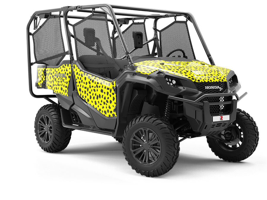 Yellow Dalmation Utility Vehicle Vinyl Wrap