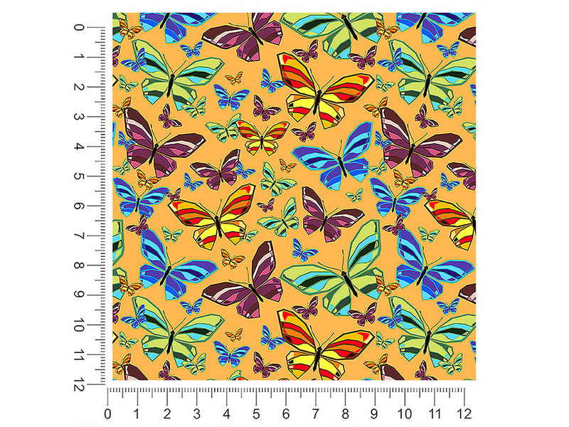 yellow flutter bug 1ft x 1ft Craft Sheets