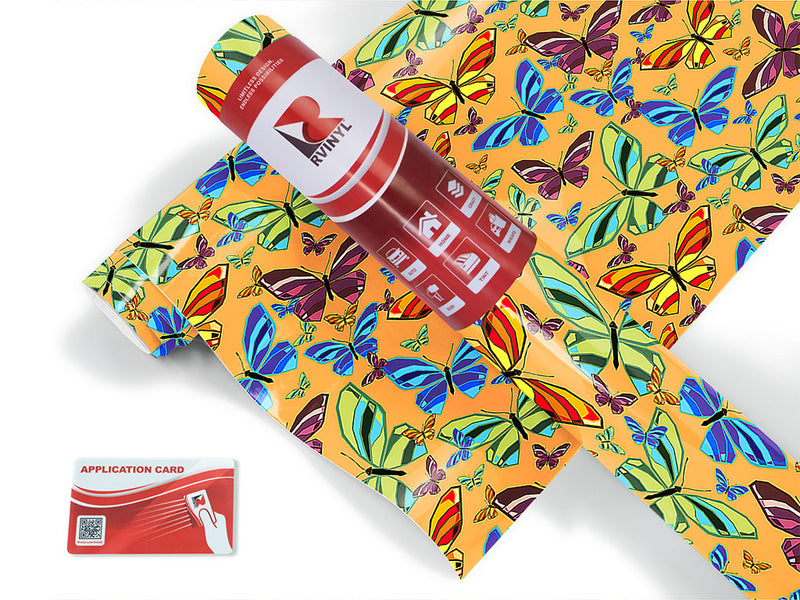 yellow flutter bug Craft Vinyl Roll