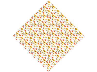 Yellow Foot Fun Mushroom Vinyl Wrap Pattern