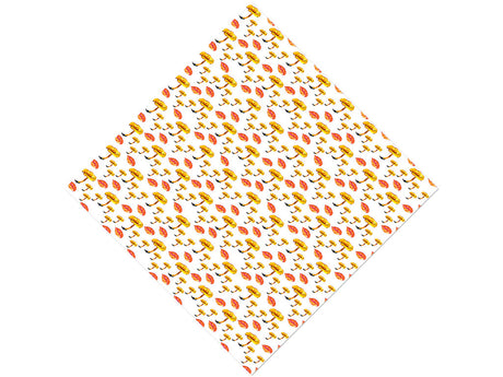 Yellow Foot Fun Mushroom Vinyl Wrap Pattern