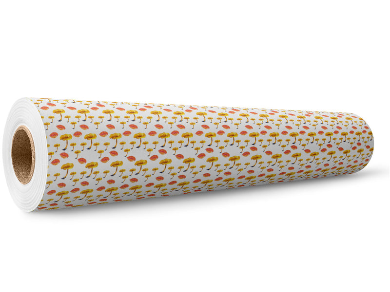 Yellow Foot Fun Mushroom Wrap Film Wholesale Roll~Rwraps Series 914 Digitally Printed Vinyl Roll~5