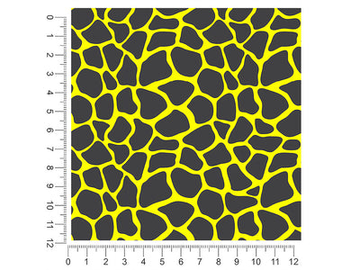 yellow giraffe animal print 1ft x 1ft Craft Sheets