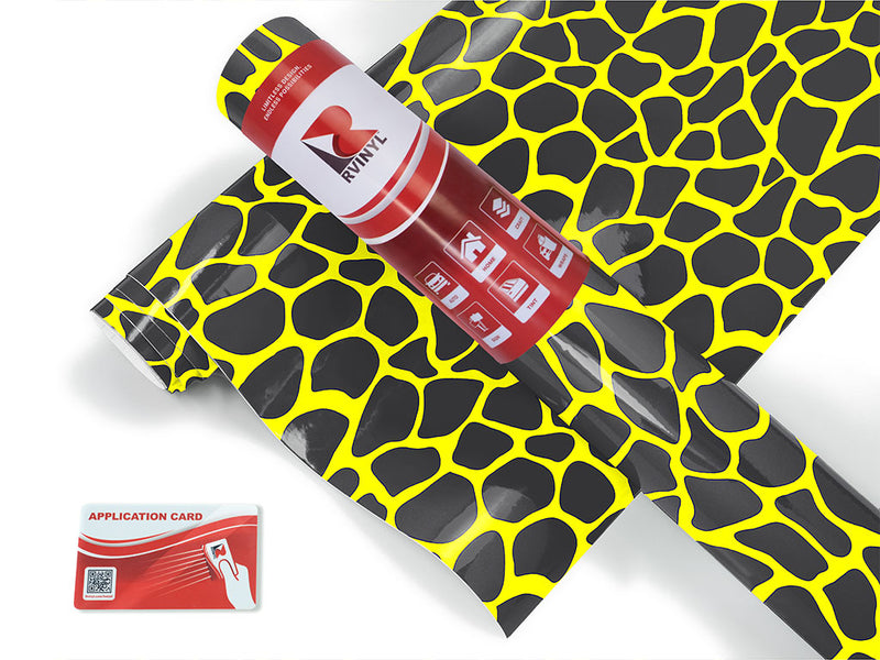 yellow giraffe animal print Craft Vinyl Roll