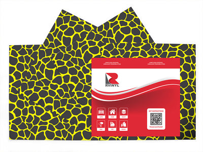 yellow giraffe animal print Craft Vinyl Sheet Pack