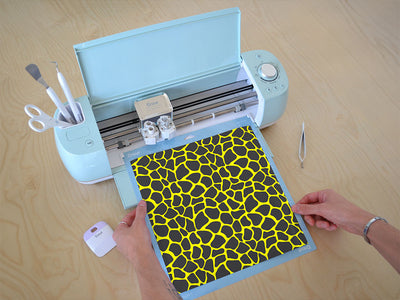 yellow giraffe animal print Cricut Compatible Vinyl