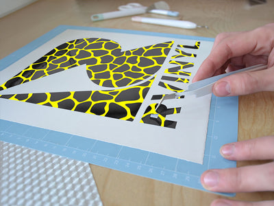 yellow giraffe animal print Easy Weed Craft Vinyl